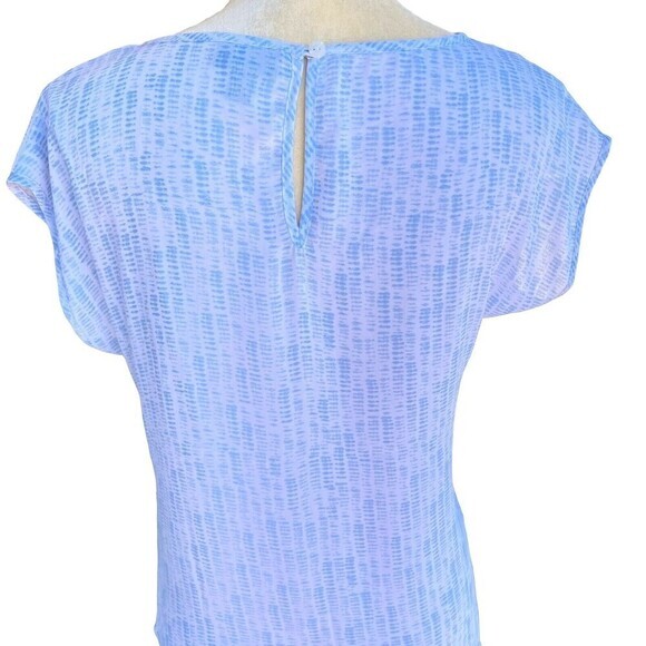 A.N.A A NEW APPROACH Blouse Top Size XS Sleeveless Tunic‎ White/Light Blue - Picture 5 of 14